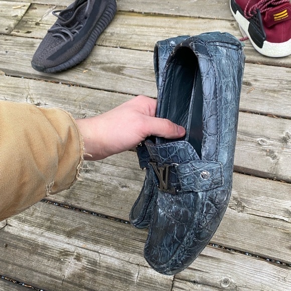 Authentic Louis Vuitton Monte Carlo Crocodile Skin Shoes Size 8 - Picture 12 of 16